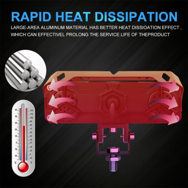 alogeno led de 4 lupas con ventilador dual color