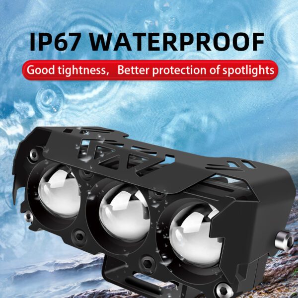 luces de 3 lupas dual color (sin ventilador)