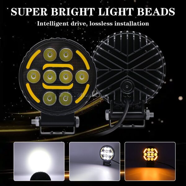 alogeno led con luz ambar