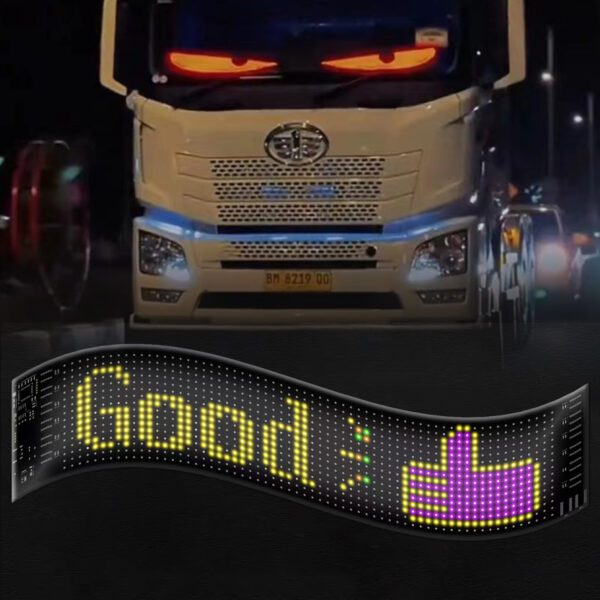 pantalla led digital flexible para ventana de coche panel personalizado 133*19cm