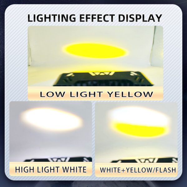 alogeno led de 4 lupas dual color