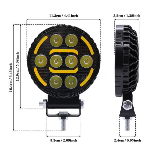 alogeno led con luz ambar