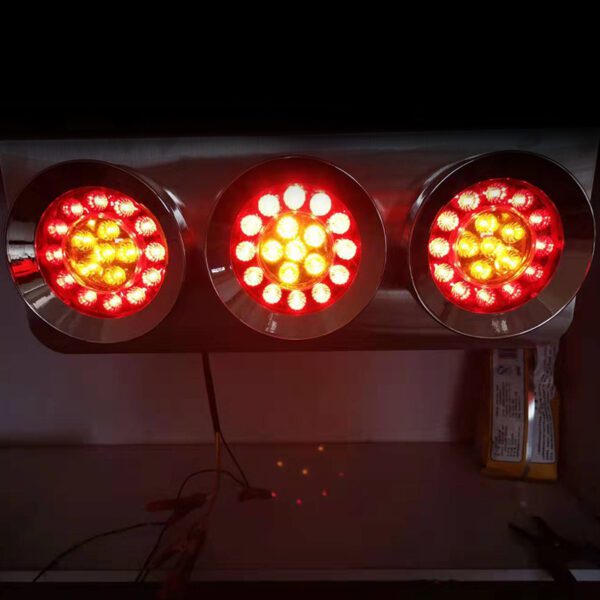 stop led cromado 3 cuerpos