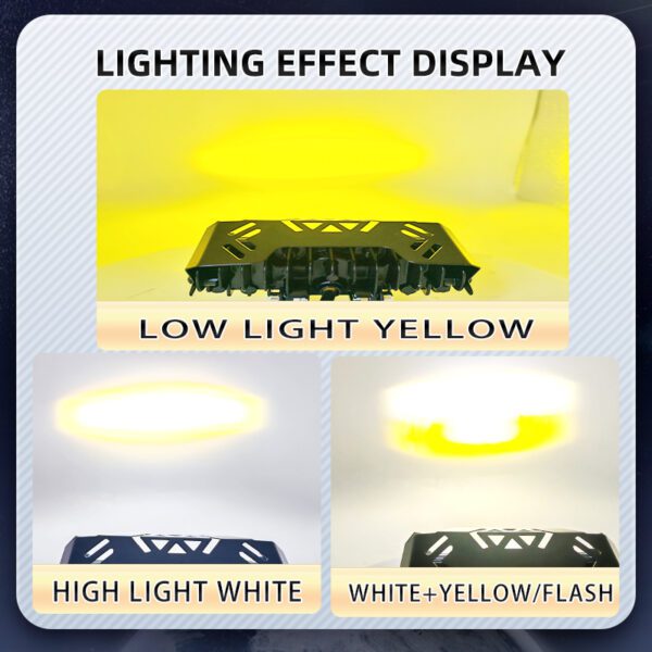 luces de 3 lupas dual color (sin ventilador)