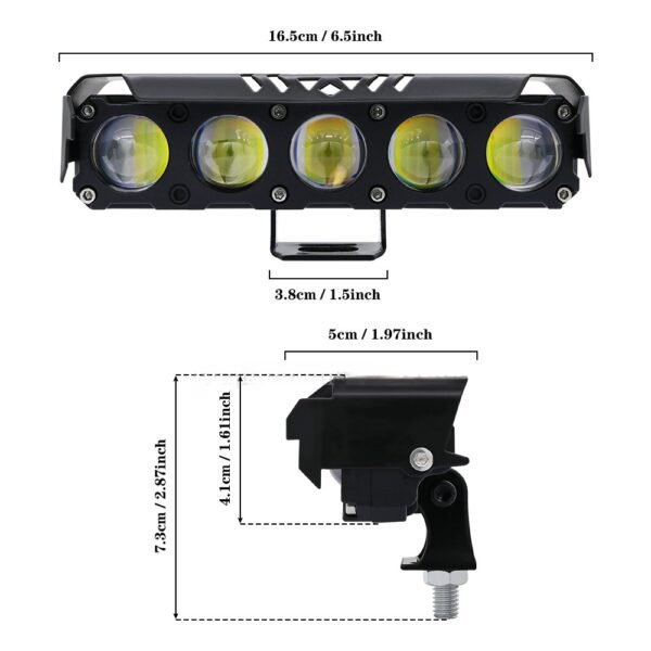 alogeno led 5 lupas dual color