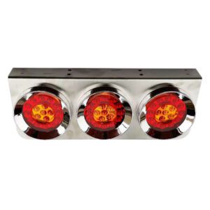 stop led cromado 3 cuerpos