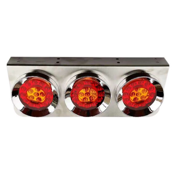 stop led cromado 3 cuerpos