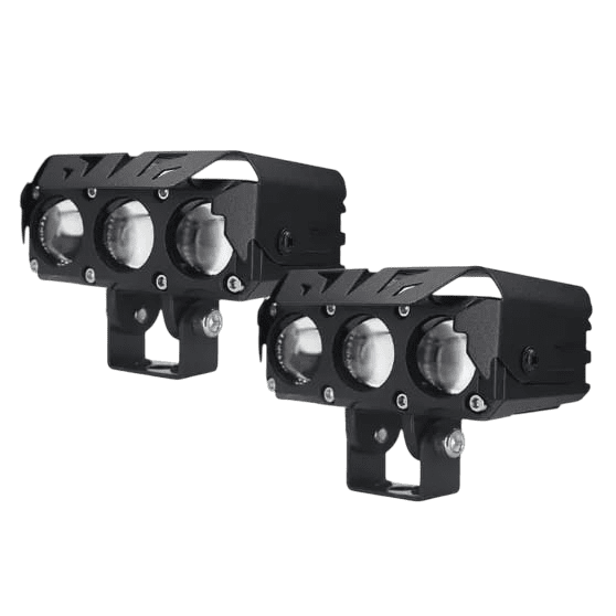 luces de 3 lupas dual color (sin ventilador)