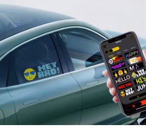 pantalla led digital flexible para ventana de coche panel personalizado 133*19cm