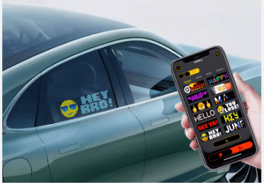 pantalla led digital flexible para ventana de coche panel personalizado 133*19cm