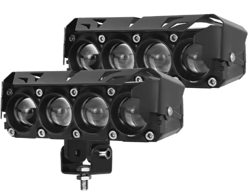 alogeno led de 4 lupas con ventilador dual color